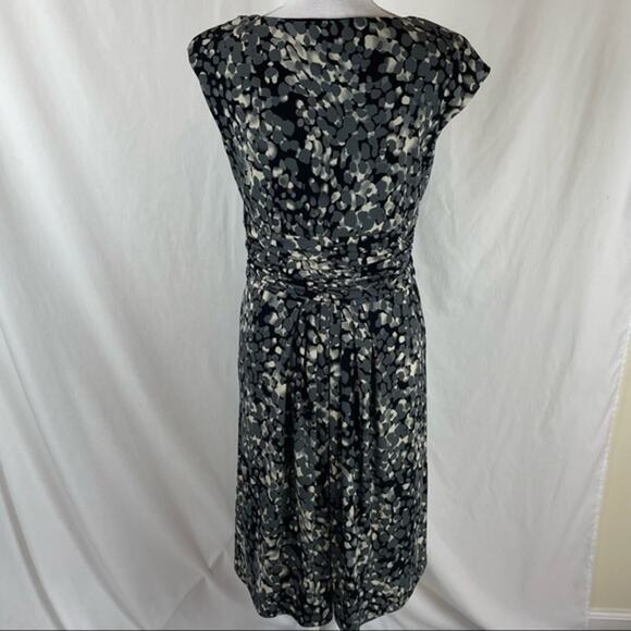 J Howard Black Gray Drape Office To Date Night Feminine Dress NWOT Size 10 - Picture 6 of 12